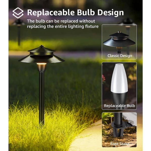 MOEPISY 4 Pack Pathway Lights Landscape Path Lights Low Voltage