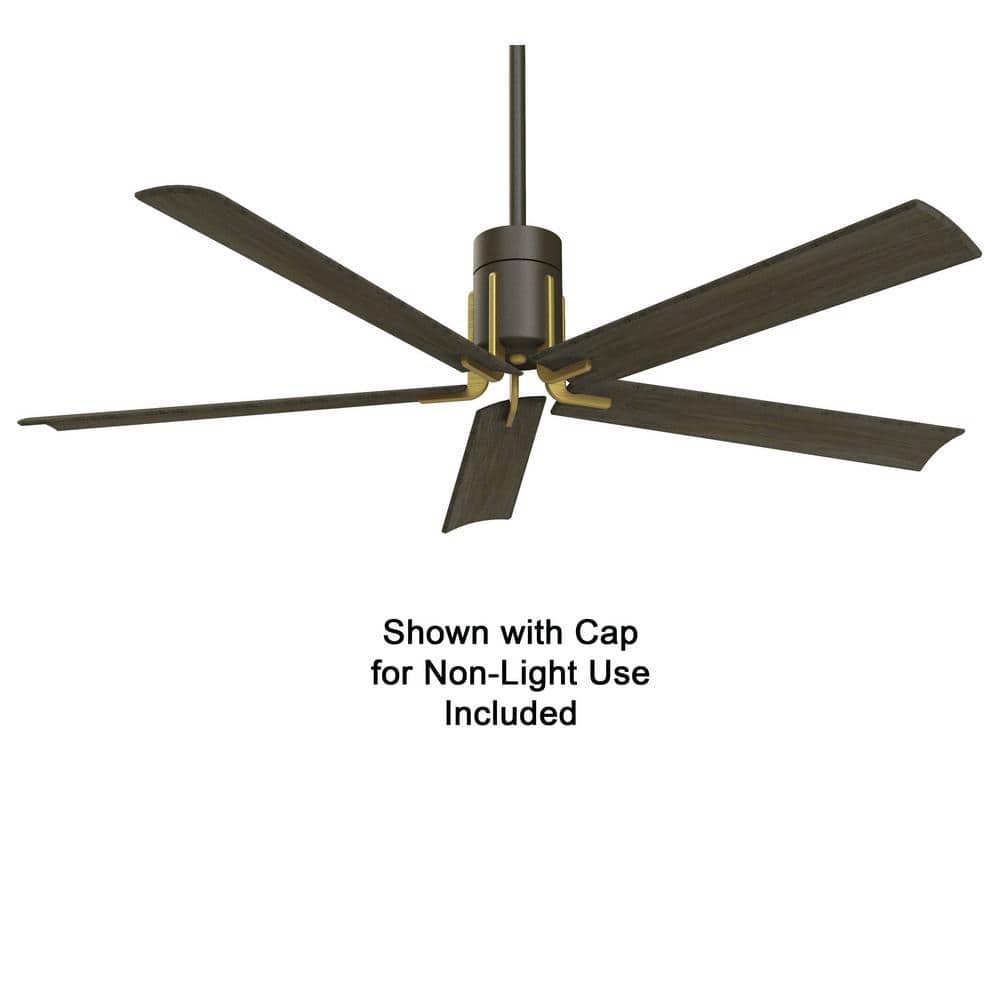 60" Urban Walnut Blades LED Ceiling Fan with Etched White Glass