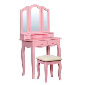 Ziegler 2-Piece Pink Double Deck Vanity Set