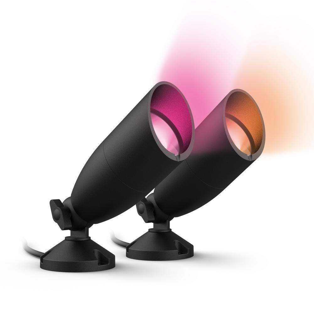WIZ 12V 540 Lumens Smart Wi-Fi Black Plug-In Ground Spotlight