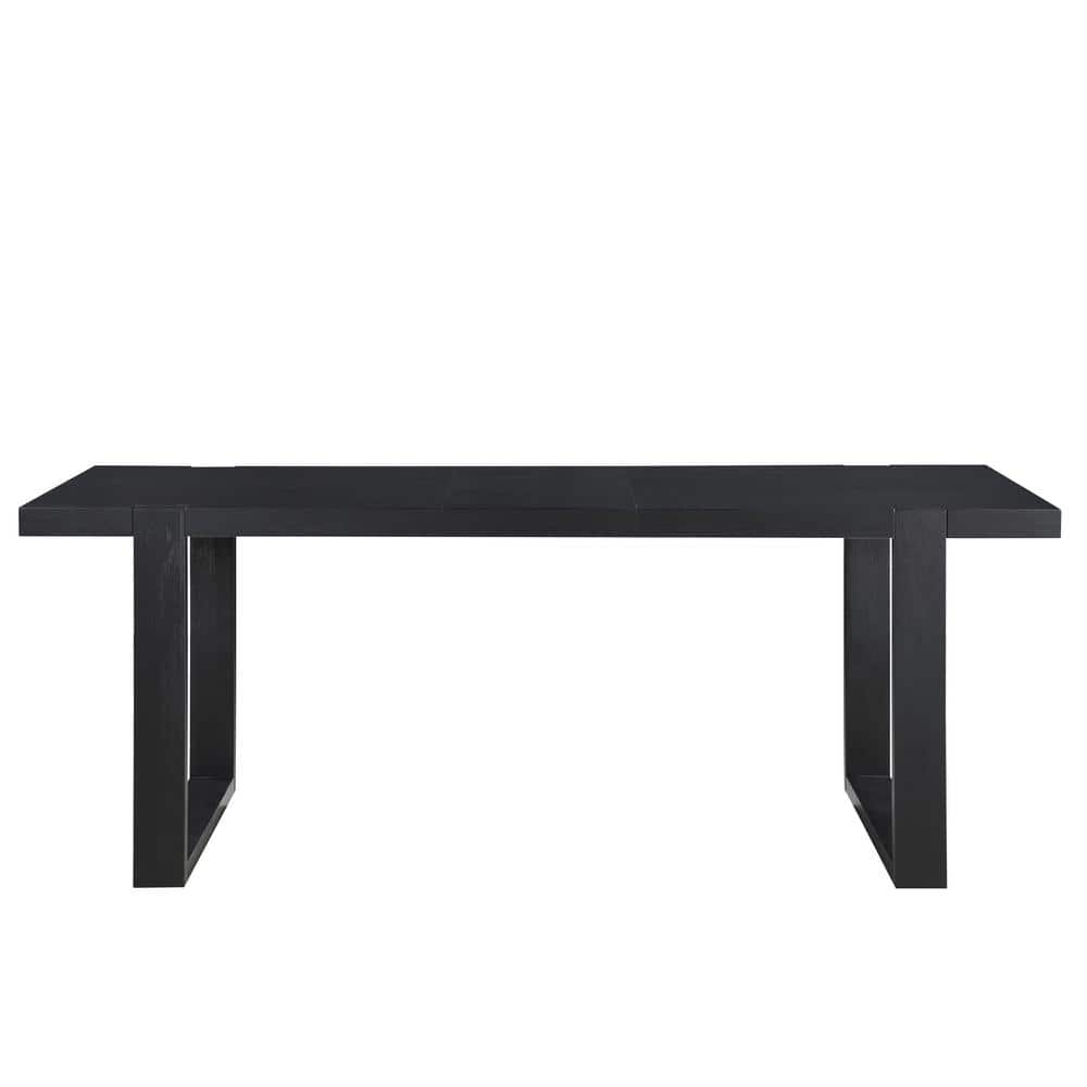 Yves 95" Black Wood Extendable Counter Height Dining Table