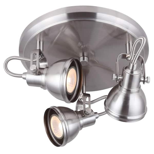 CANARM Polo 3-Light Brushed Nickel Flush Mount