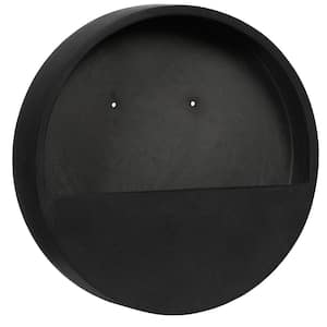 Wally Extra-Small 11.8 in. Dia Black Fiberstone Indoor Outdoor Modern Hanging Round Planter