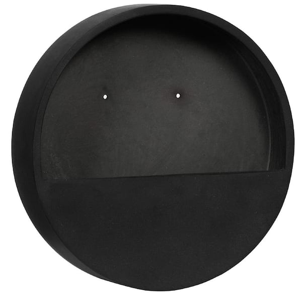 PotteryPots Wally Extra-Small 11.8 in. Dia Black Fiberstone Indoor ...