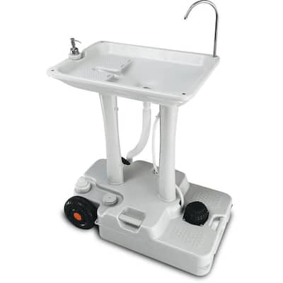 Portable Camping Sink with Towel Holder and Soap Dispenser - 30 l Water Capacity