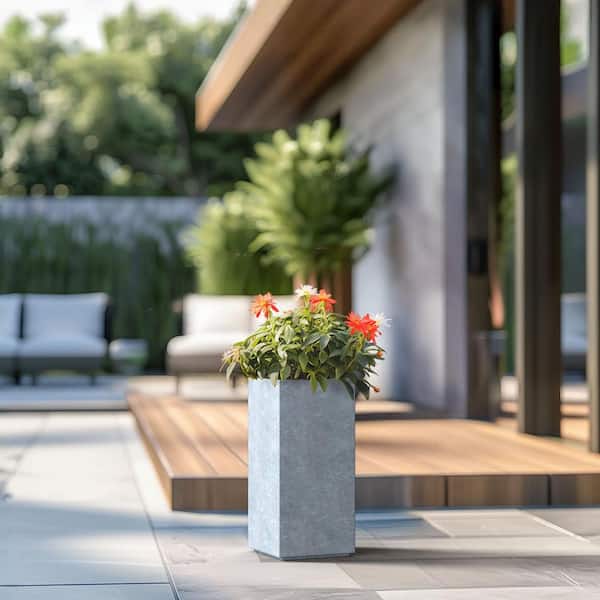 Sapcrete Modern 24in. High Large Tall Tapered Square Soft Slate
