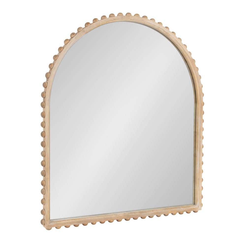 Beadbrook Natural 28 in. W x 32 in. H Coastal Arch Wood Framed Mirror price history on PriceWatchPro