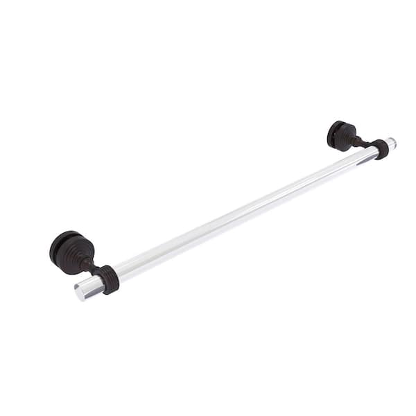 Allied Brass Pacific Grove Collection 24 in. Over-the-door Single Towel Bar in Venetian Bronze with Groovy Accents