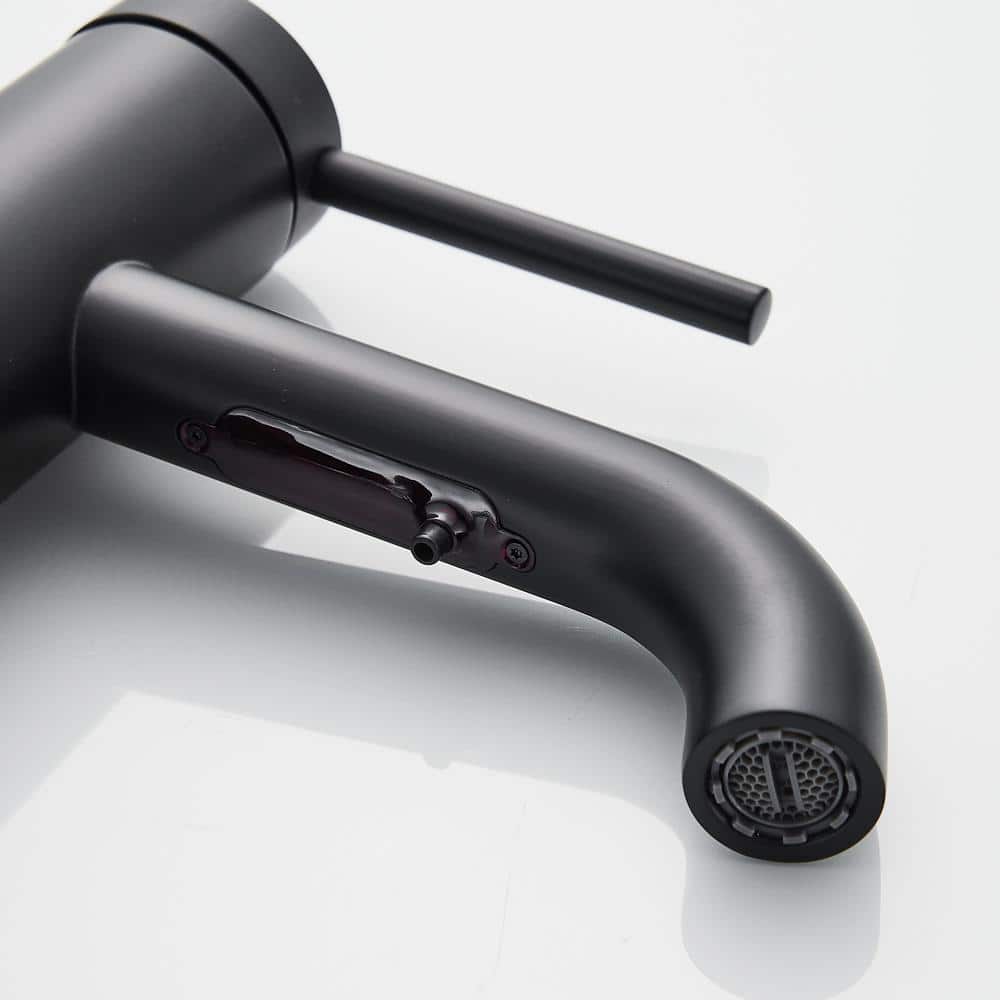 Matte Black Single Handle Deck Mounted Bathroom Faucet