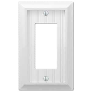 Cottage 1-Gang White Decorator/Rocker BMC Compound Wall Plate