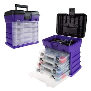5-Compartment Small Parts Organizer, Purple