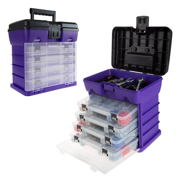 Stalwart 5-Compartment Small Parts Organizer, Purple HW2200007