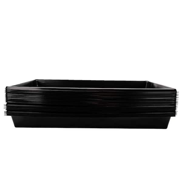 Plastic shallow Trays Set of 4 (10 x 14 x 1 in)