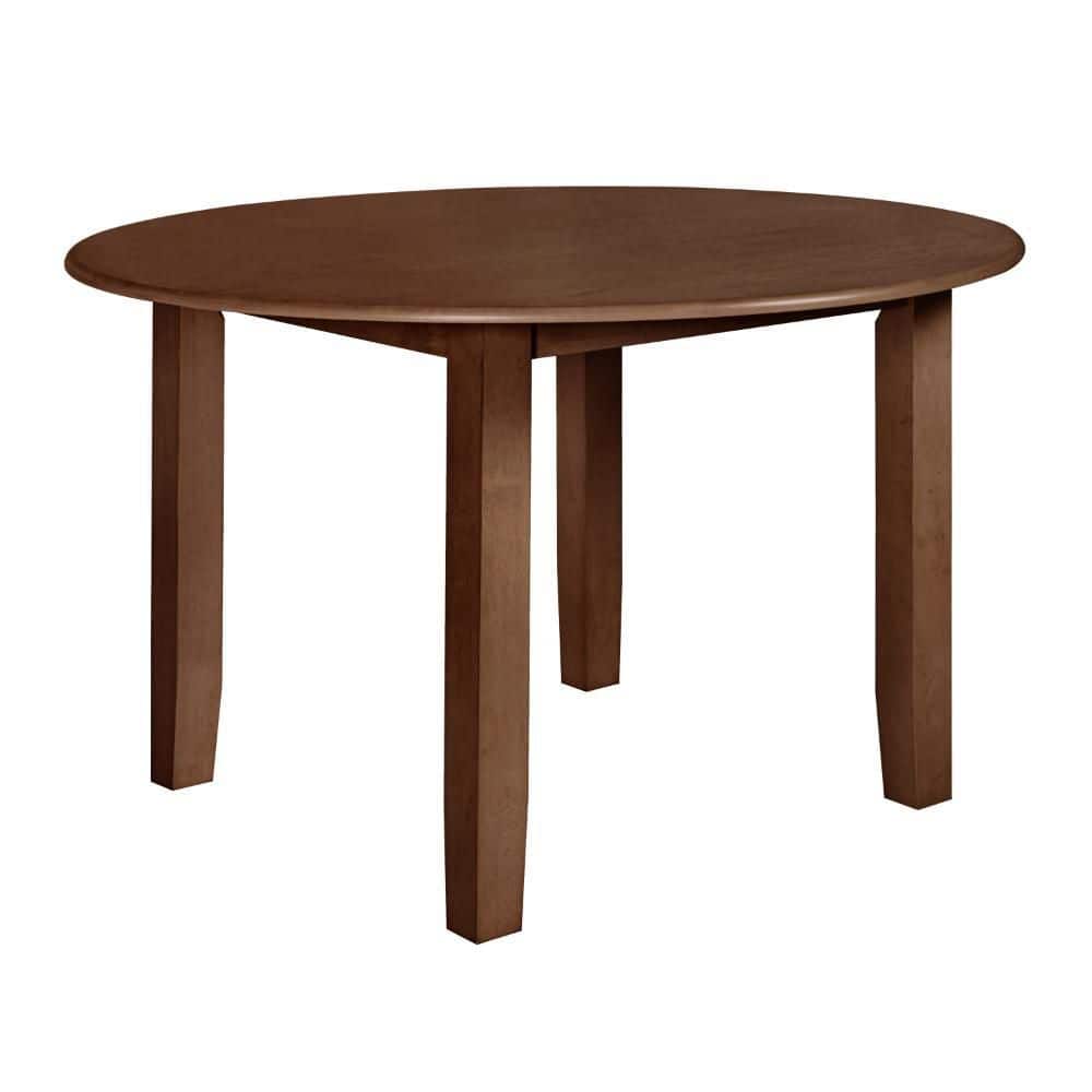 Accai Walnut Brown Wood 47.2 in. 4 Legs Dining Table Seats 4