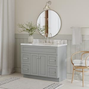 Hamlet 42 in. W x 21.5 in. D x 34.5 in. H Freestanding Bath Vanity Cabinet Only in Grey