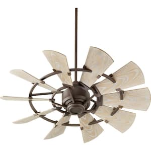 Windmill 44 in. Indoor/Outdoor Oiled Bronze Ceiling Fan with Wall Control