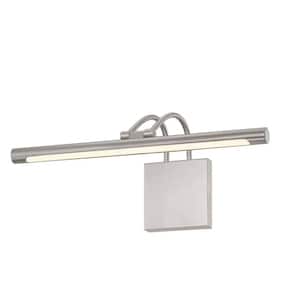 17 in. 15-Watt Brushed Nickel Hardwire Adjustable Integrated Dimmable LED Picture Light, 3000K