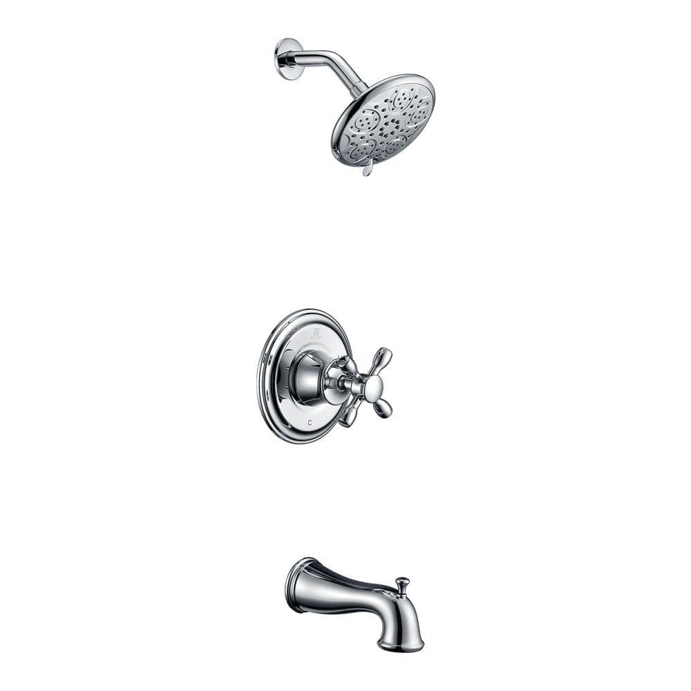 ANZZI Mesto Series 1Handle 2Spray Tub and Shower Faucet in Polished
