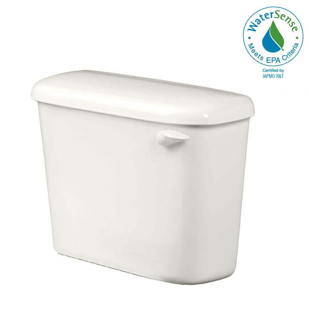 Colony White Ceramic Single Flush Toilet Tank with Right-Hand Lever