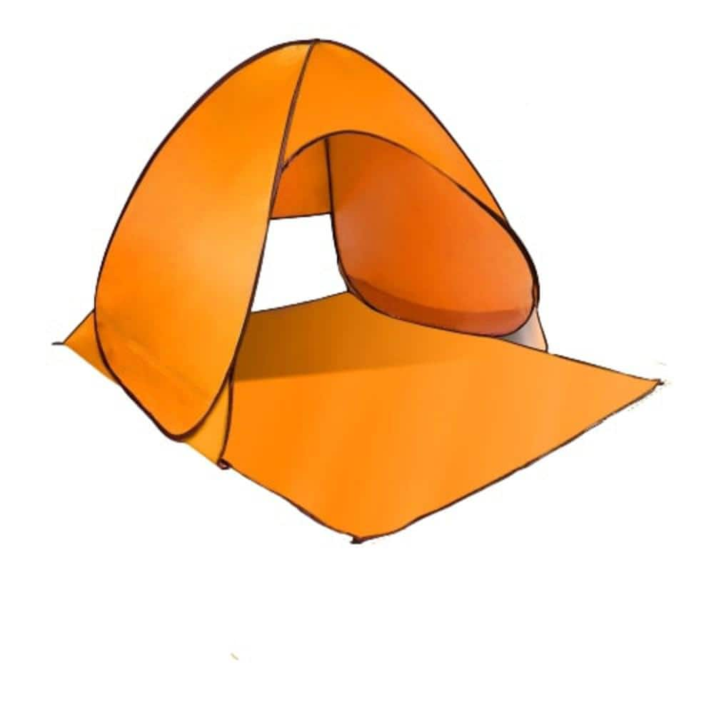 Pop Up Beach Tent Sun Shade Shelter Anti-UV Automatic Waterproof Tent Canopy, Orange -  cenadinz, D0102HAHIX7