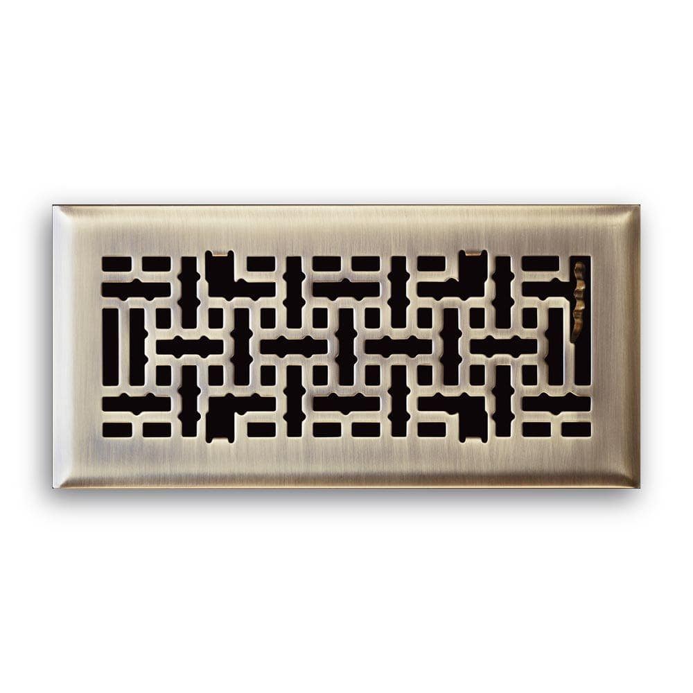 4 in. x 12 in. Modern Contempo Floor Diffuser, Antique Brass price history on PriceWatchPro