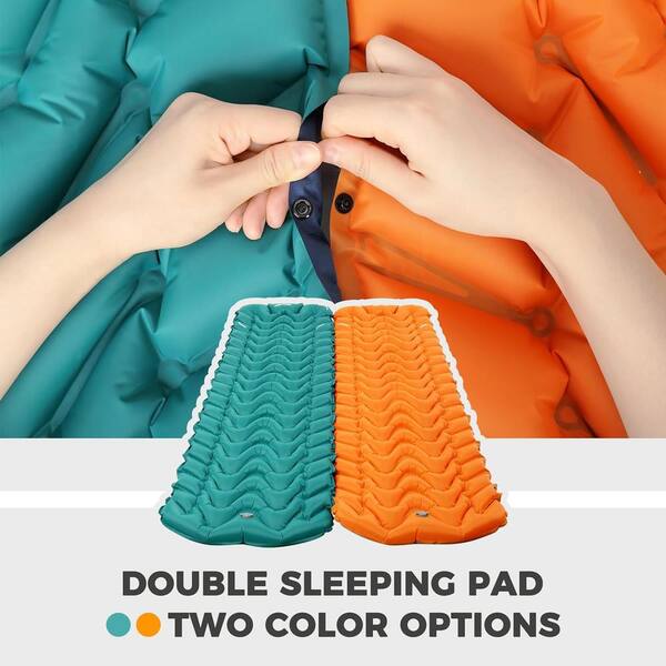 Single Ultralight Sleeping Pad with Detachable Pillowcase