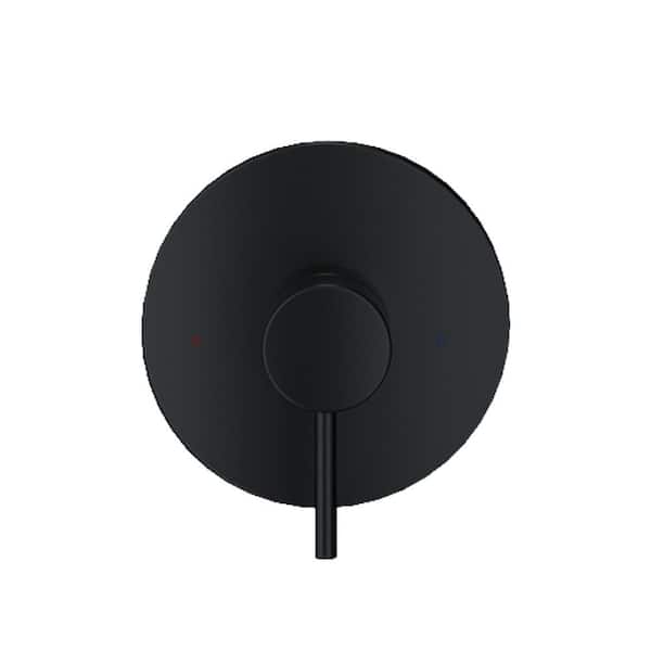 Single-Handle 1-Spray Shower Faucet 1.5 GPM with Pressure Balance in Matte Black (Valve Included)