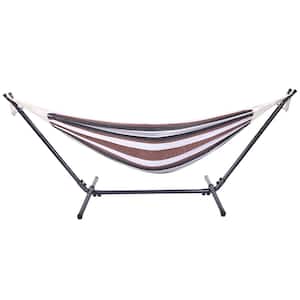 103 in. Hammock Bed with Stand in Coffee Color