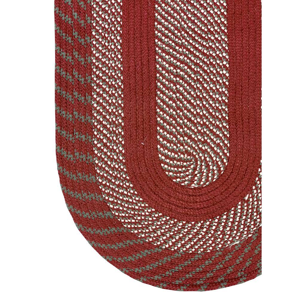 Newport Barn Red Braided 24" x 108" Reversible Indoor Rug