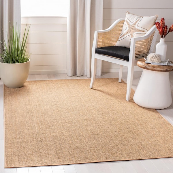 Martha Stewart 5 ft. x 7 ft. Beige Solid Color Area Rug