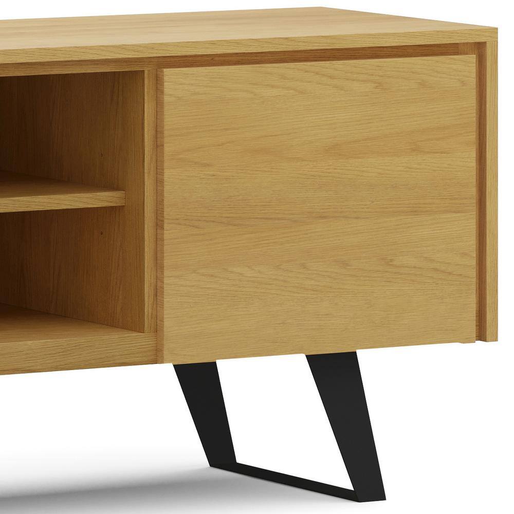 Lowry Modern Industrial Oak Veneer TV Stand with Storage