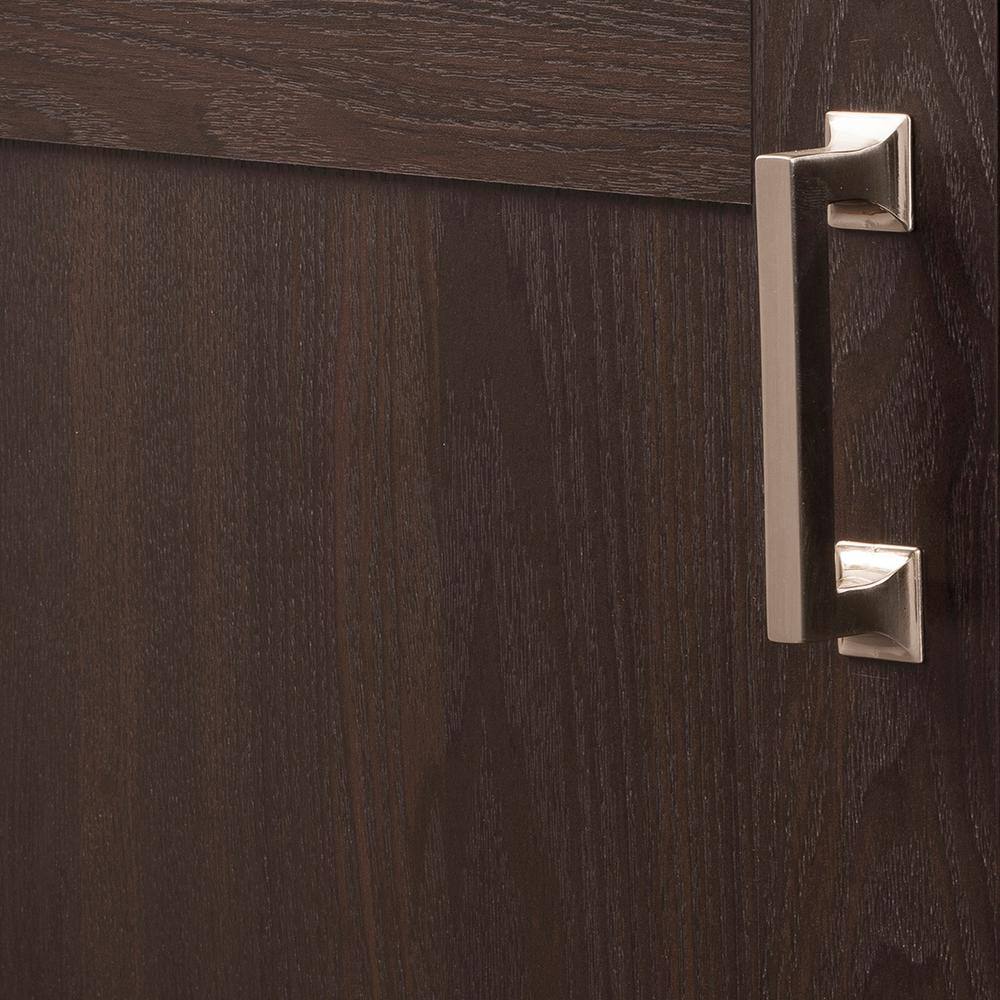 Satin Nickel Modern Cabinet Pull with Mounting Hardware