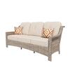 XIZZI Vitalis Wicker Outdoor Couch Patio Sofa with Beige Cushions PAD600-B1