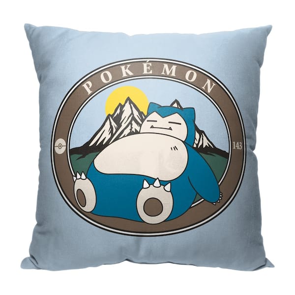 THE NORTHWEST GROUP Pokemon Snooring Outdoors Printed Multi-Colored Throw Pillow