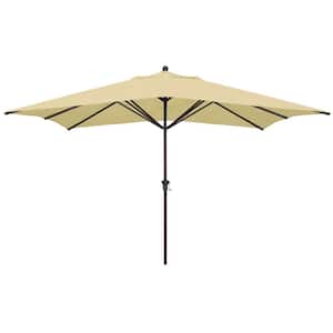 11 ft. Bronze Aluminum Pole Aluminum Ribs Crank Lift Outdoor Patio Umbrella in Sunbrella