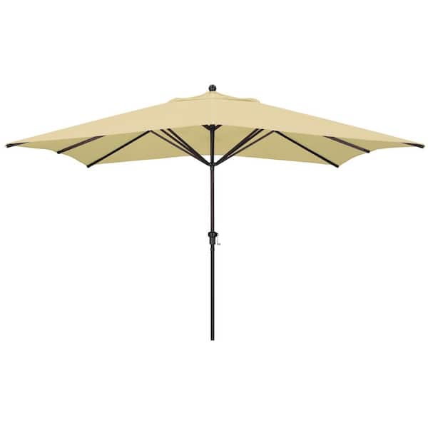 California Umbrella 11 ft. Bronze Aluminum Pole Aluminum Ribs Crank Lift Outdoor Patio Umbrella in Sunbrella