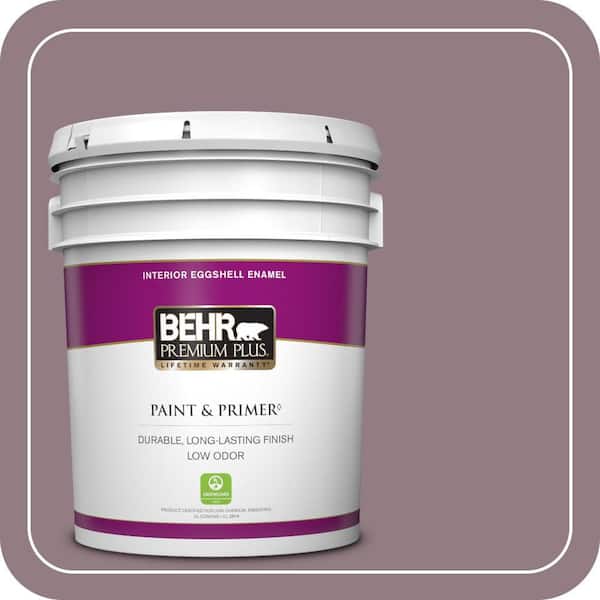 BEHR PREMIUM PLUS 5 gal. #100F-5 Gypsy Magic Eggshell Enamel Low Odor Interior Paint & Primer