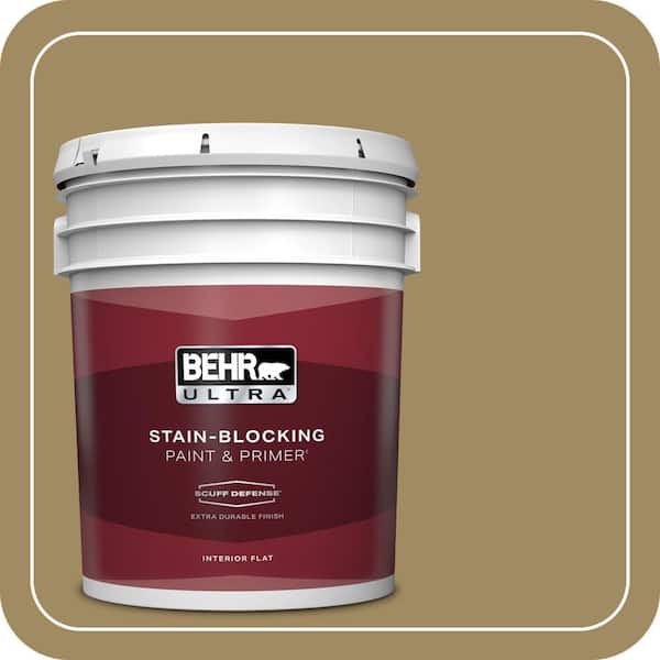 BEHR ULTRA 5 gal. #S320-6 Garden Salt Green Extra Durable Flat Interior Paint & Primer