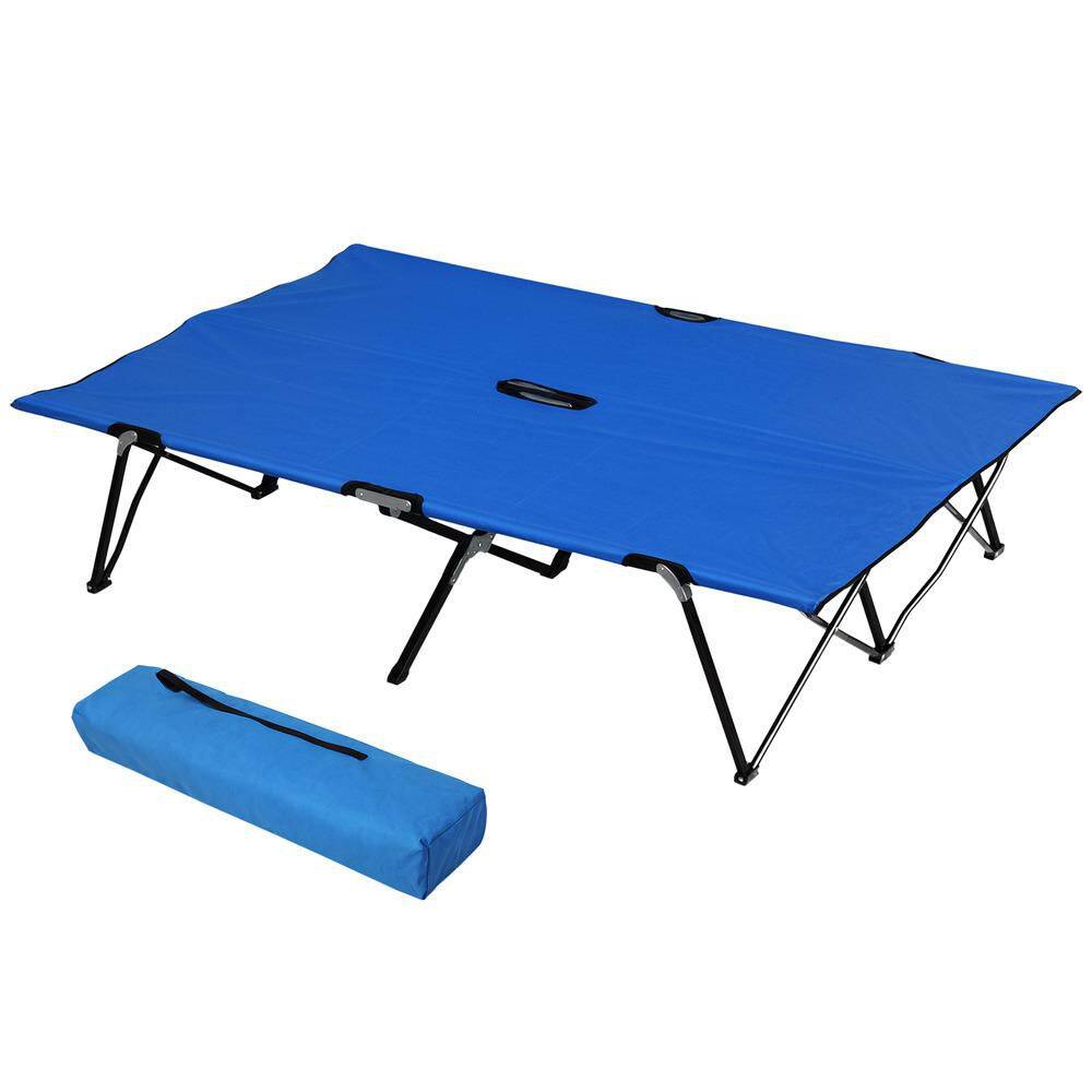 76 in. Full bed Folding Camping Cot for Adults, Extra Wide Outdoor
