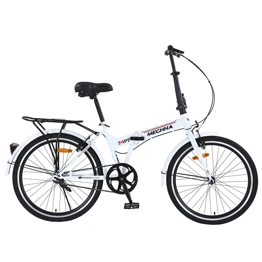 24 Inch White Single Speed High Carbon Steel Frame Folding Bike for Adult Men Women price history on PriceWatchPro