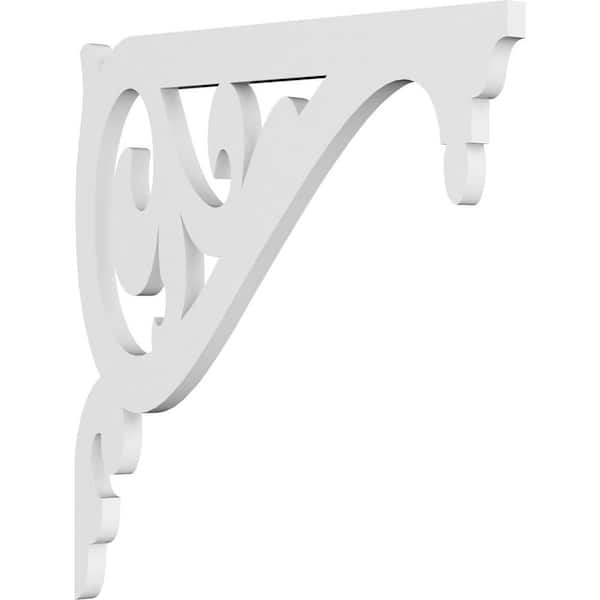 Ekena Millwork 5/8 in. W X 14 in. H X 14 in. D PVC Carrillo Bracket