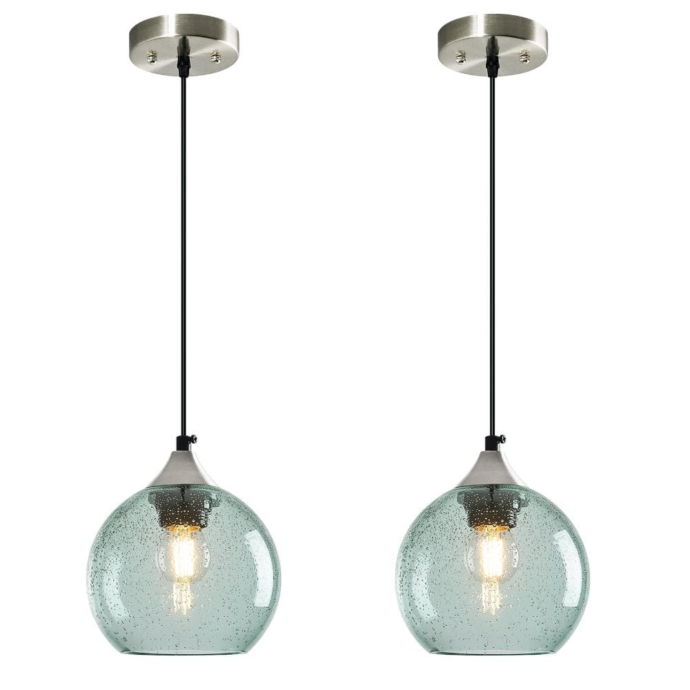 60W 2-light Light Green Glass Globe Morden Pendant Light Lighting For Bedroom Living Room price history on PriceWatchPro