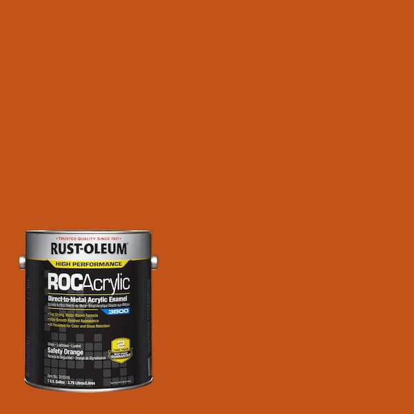 Rust-Oleum 1 gal. ROC Acrylic  3800 DTM OSHA Gloss Safety Orange Interior/Exterior Enamel Paint (Case of 2)