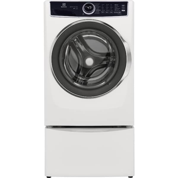 Samsung 4.5-cu ft High Efficiency Stackable Steam Cycle Smart Front-Load  Washer (White) ENERGY STAR in the Front-Load Washers department at