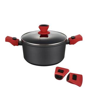Infito by Amercook. 5L Stockpot Casserole & Glass Lid with Detachable Handle.Non-Stick Coated - 9.5 in