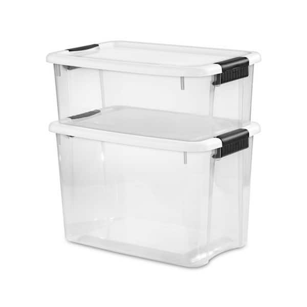Sterilite Plastic Stacking FlipTop Latching Storage Box Container, Clear 18  Pack, 1 Piece - Harris Teeter