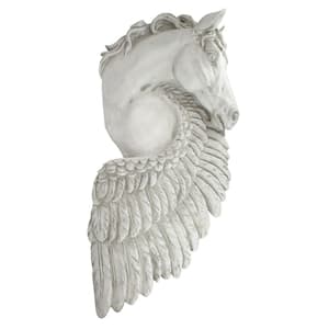 30 in. x 14 in. Wings of Fury Pegasus Horse Wall Sculpture