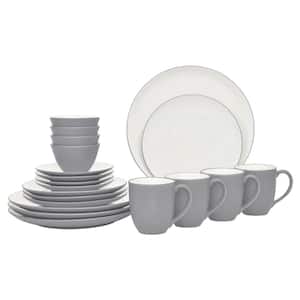 Colorwave Slate 20-Piece (Gray) Stoneware Dinnerware Set, Service for 4