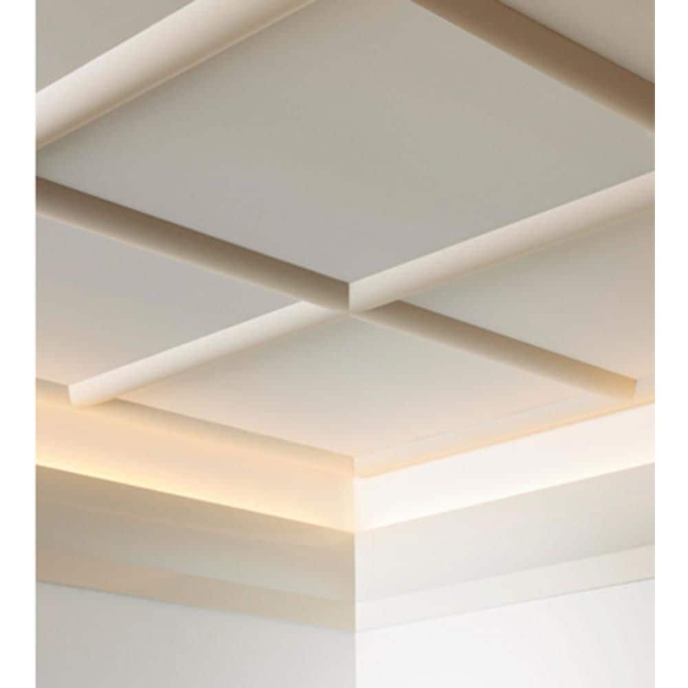 Primed White Polyurethane Crown Moulding Panel, 78 inches