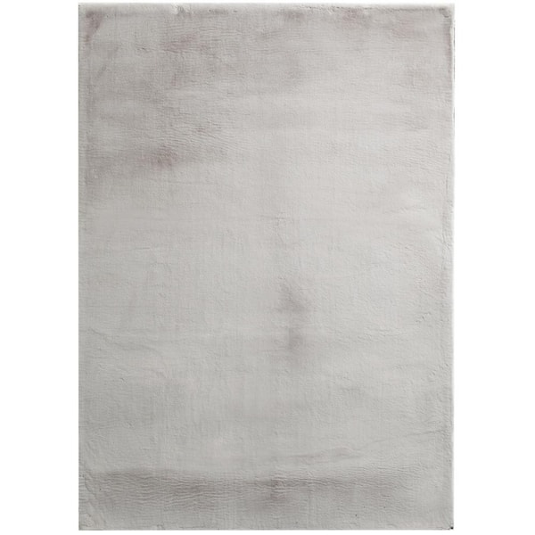 Piper Light Grey 2 ft. x 7 ft. Solid Polyester Runner Rug